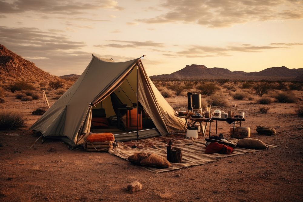 Camping camping outdoors desert.