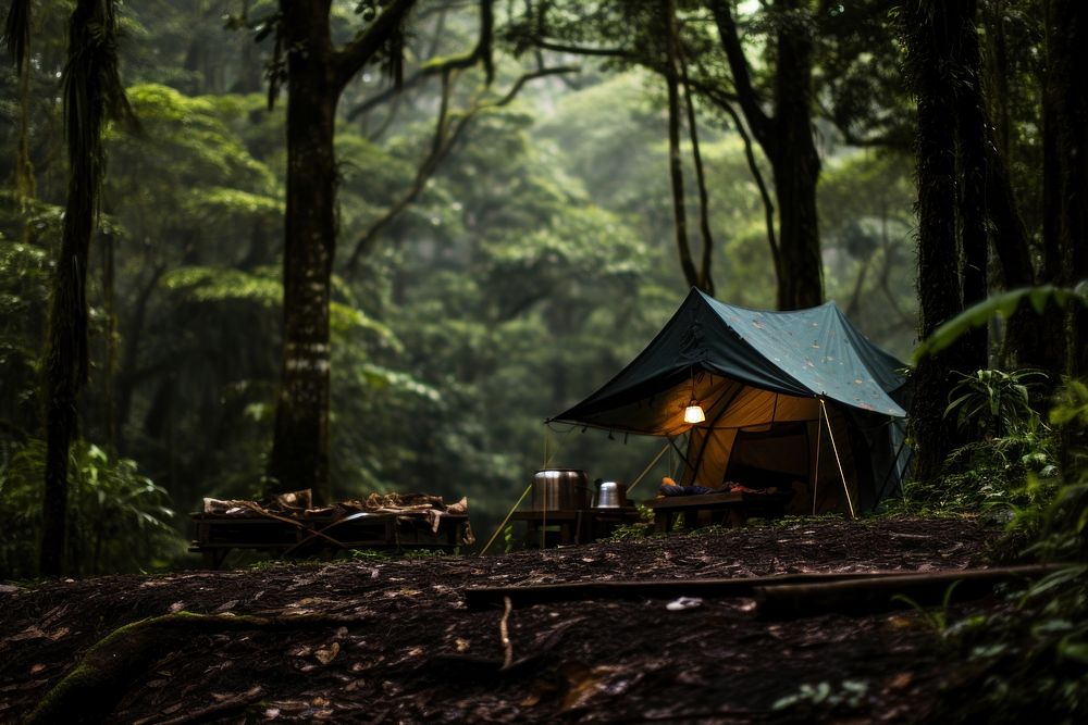 Camping camping outdoors forest.