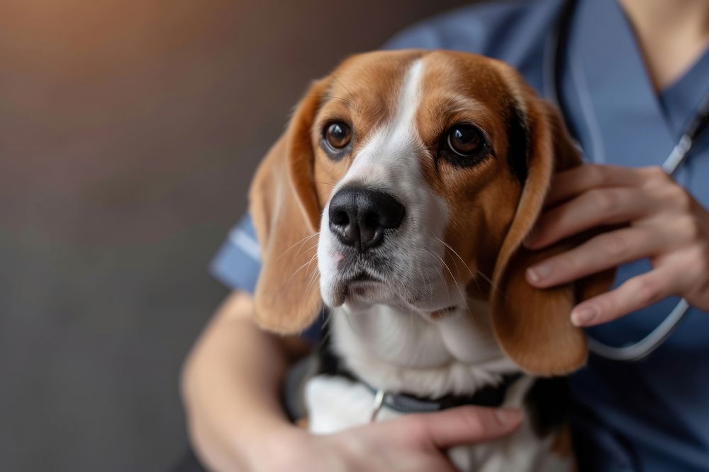Beagle dog veterinarian animal mammal.