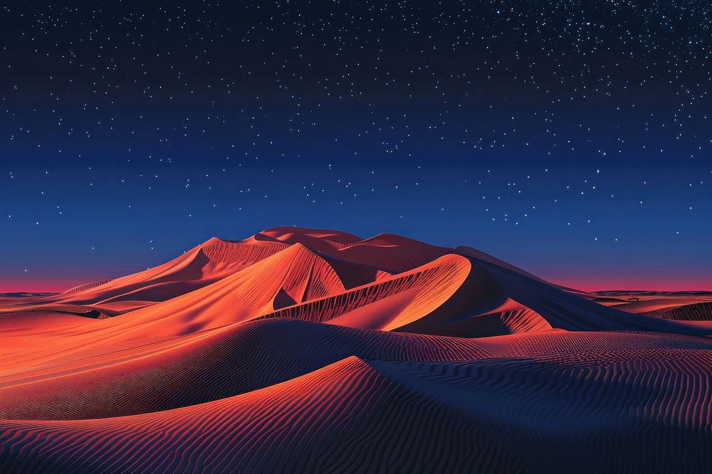 Desert background night outdoors horizon.