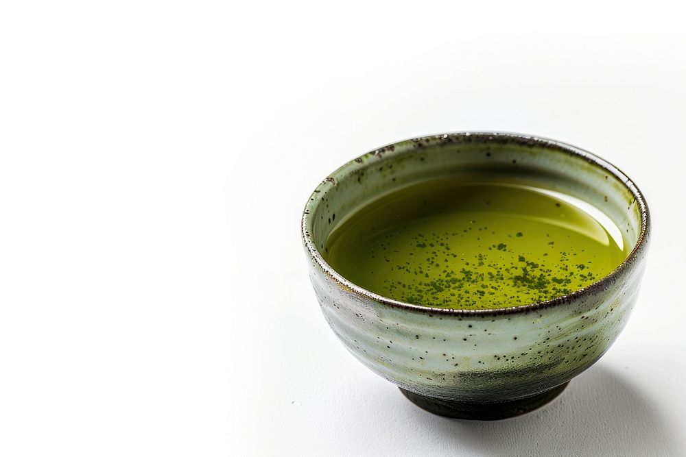 Matcha green tea drink bowl cup.