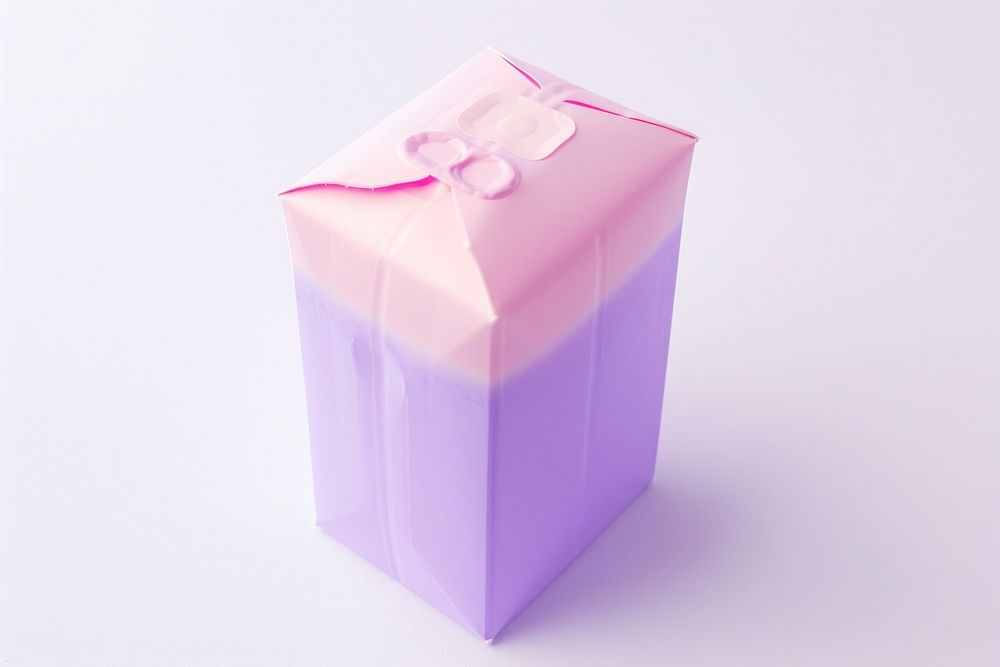 Milk carton purple gift pink.