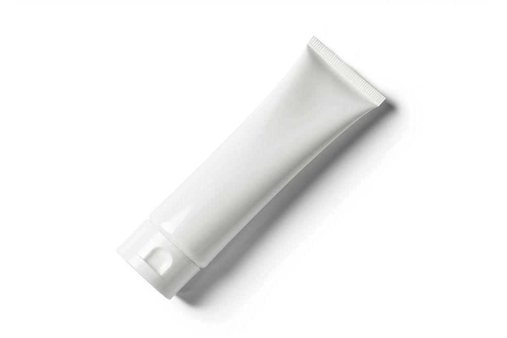 Moisturizer tube white white background toothpaste.