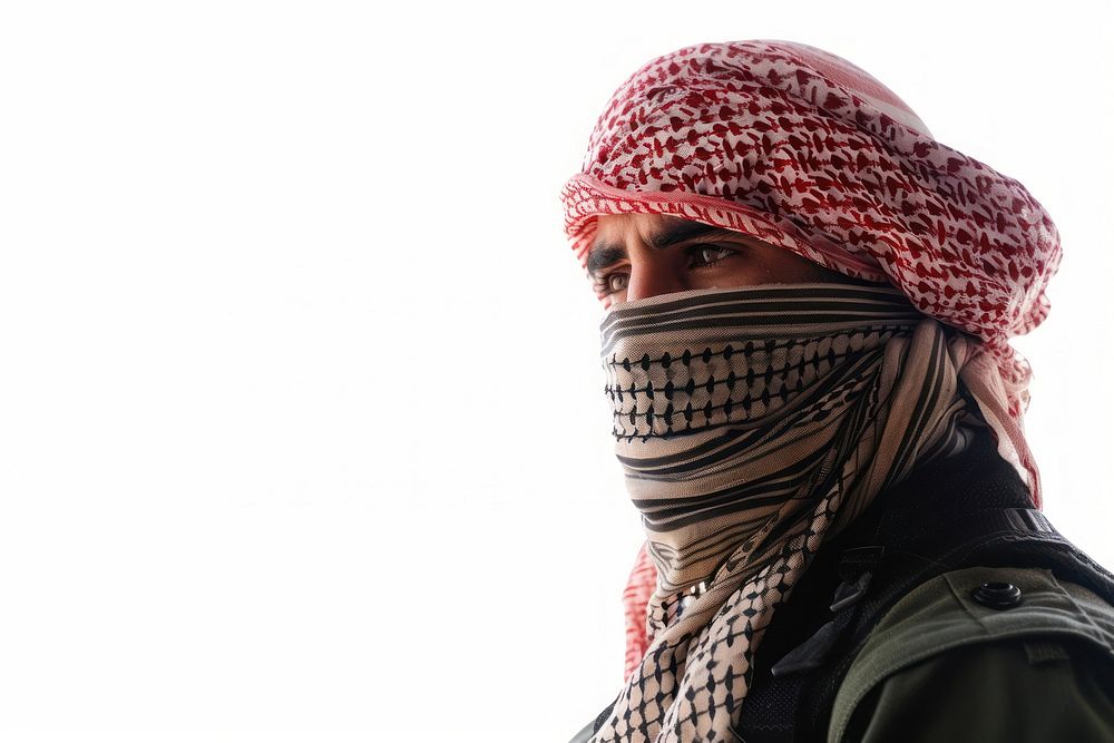 Palestine man scarf protection headscarf.