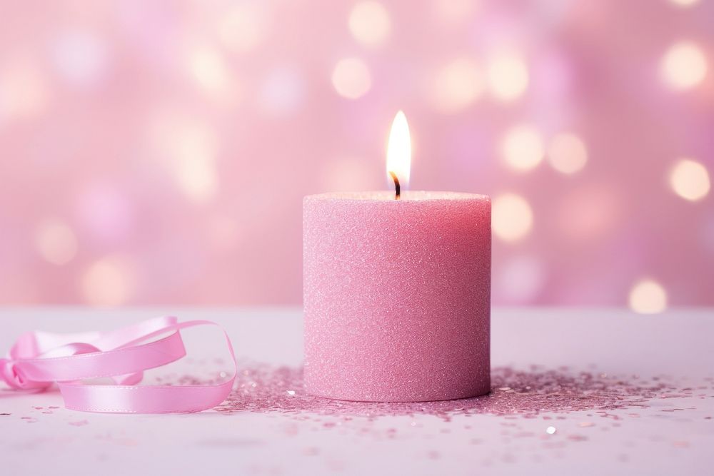 Candle pink celebration anniversary.