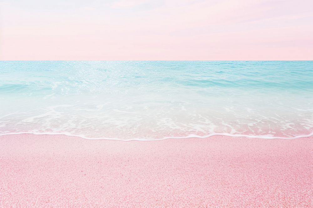 Pink sea water backgrounds outdoors horizon.