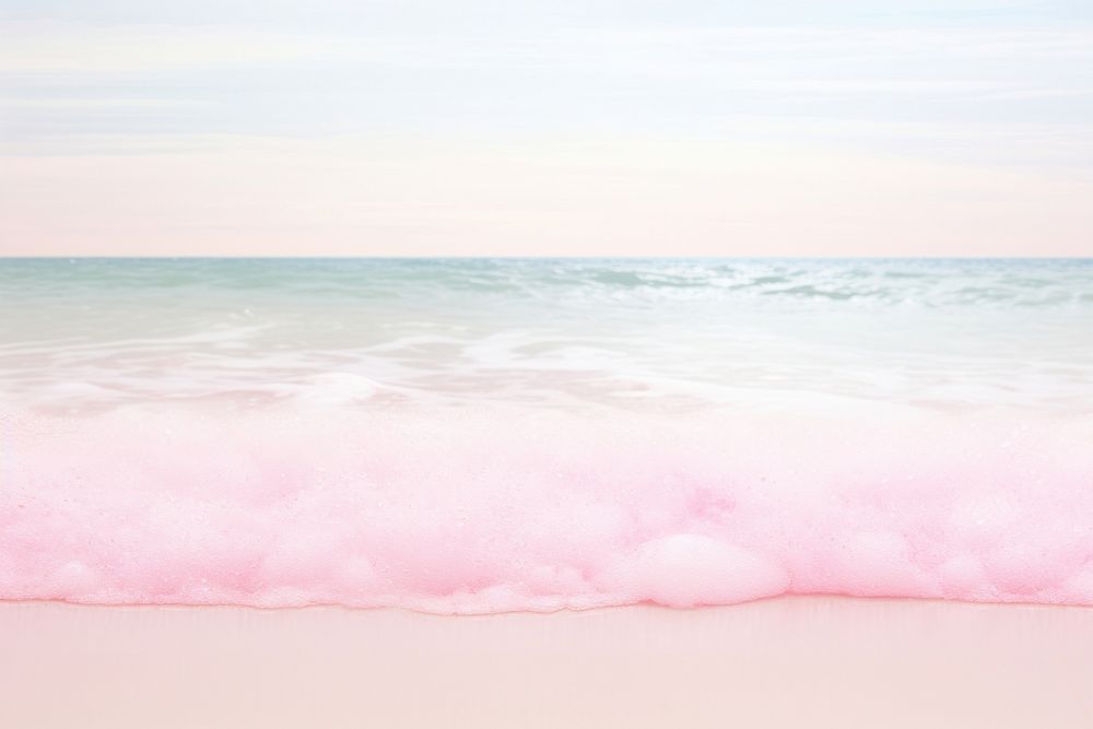 Pink sea outdoors nature beach.