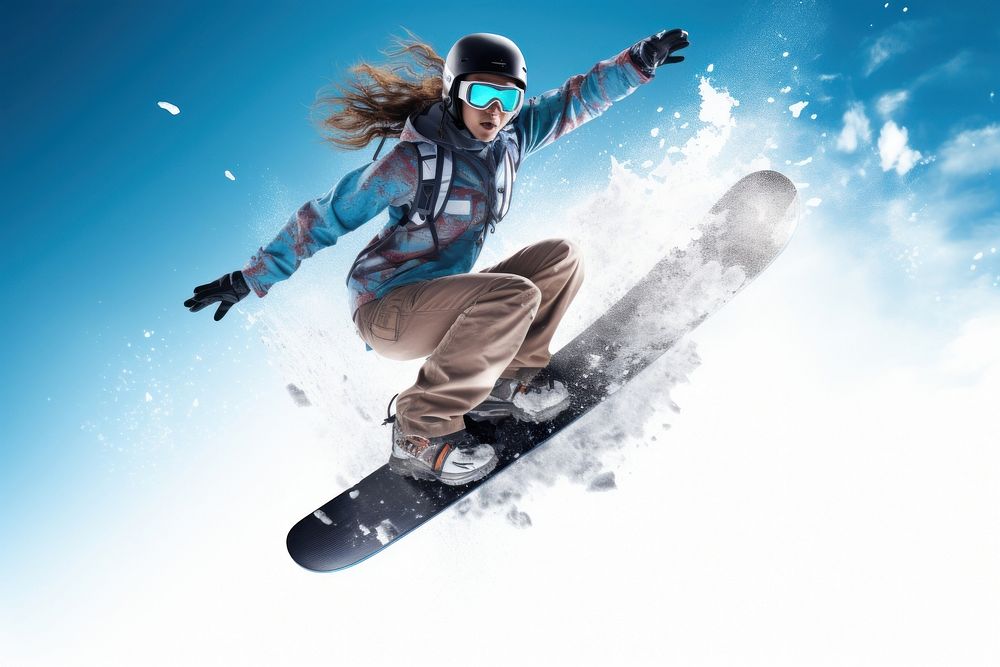 Snowboarder snow snowboarding recreation.