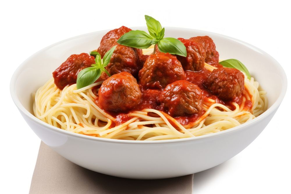 Spaghetti spaghetti pasta meat.