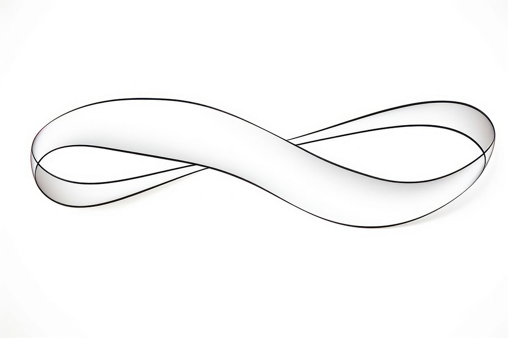 Ribbon sketch white line.