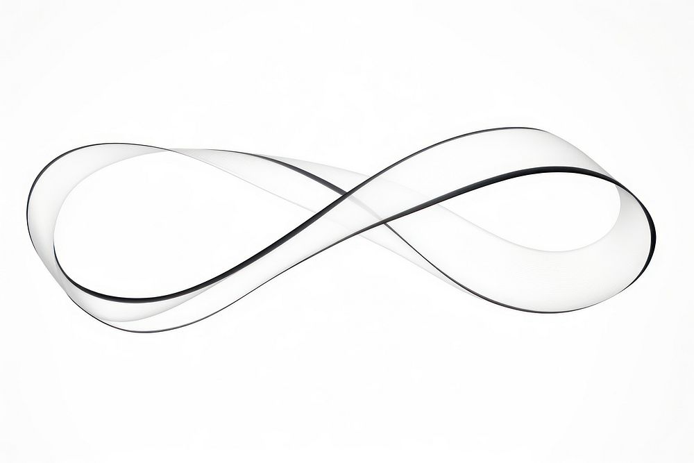 Ribbon sketch white line.