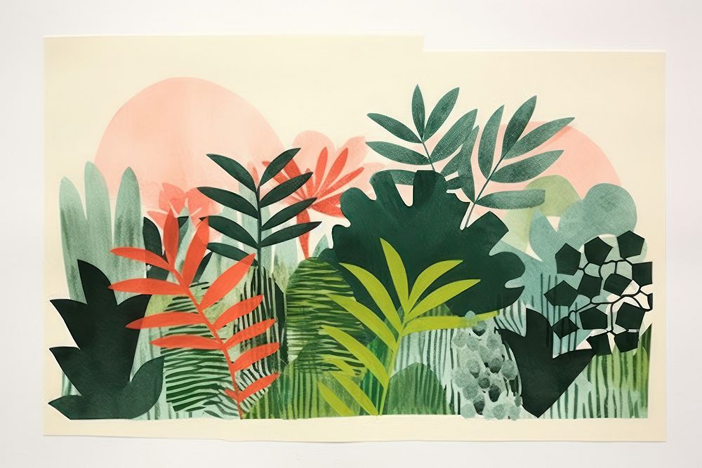 Jungle art painting pattern.