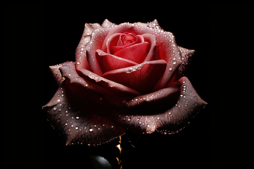 Rose shape sparkle light glitter flower petal plant.