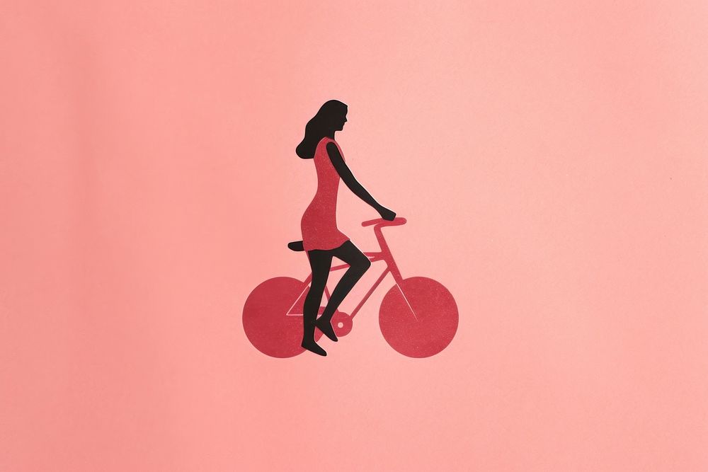 Woman riding bicycle vehicle cycling sports.