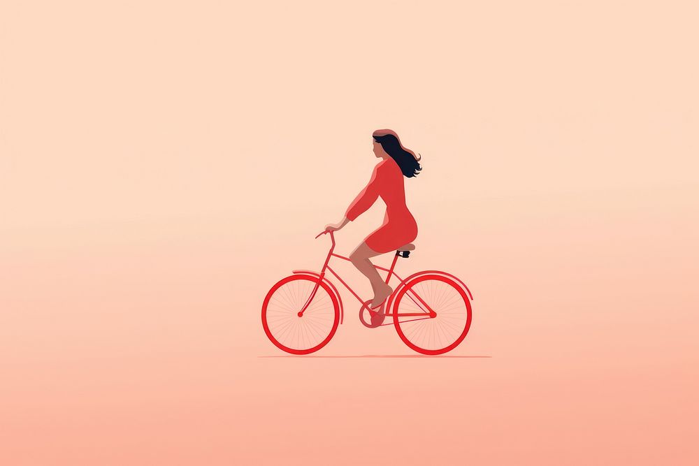 Woman riding bicycle vehicle cycling sports.