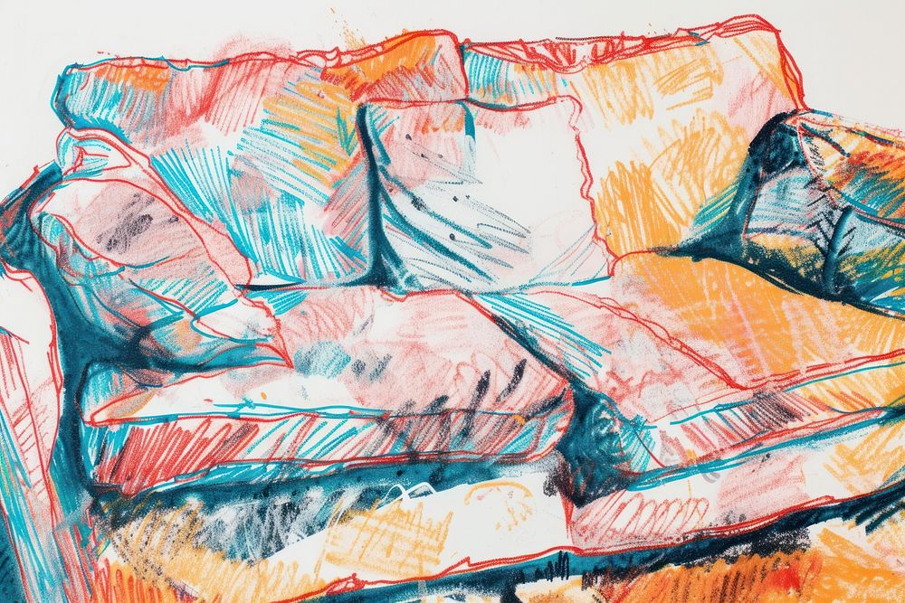 Sofa furniture painting cushion.
