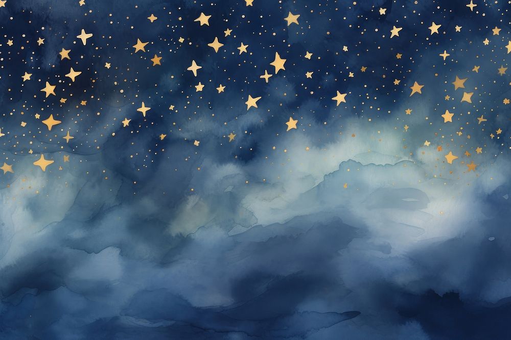 Star watercolor backgrounds nature night.