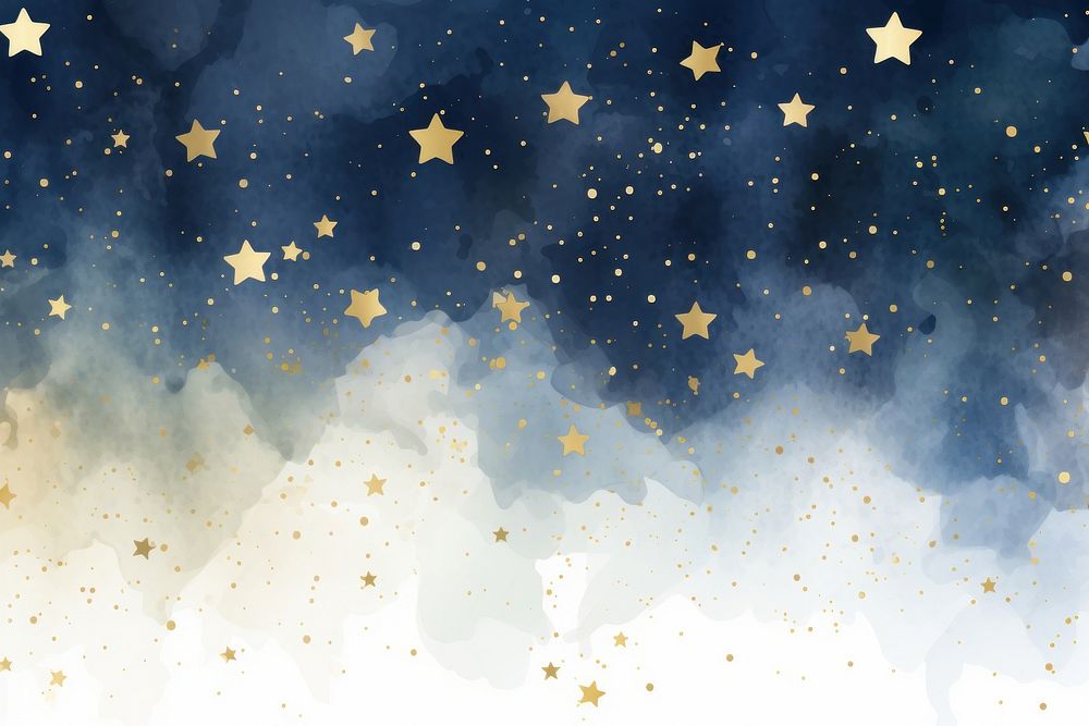 Star watercolor backgrounds night illuminated.