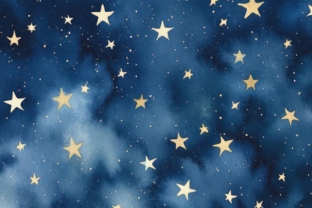 Star watercolor backgrounds night blue.