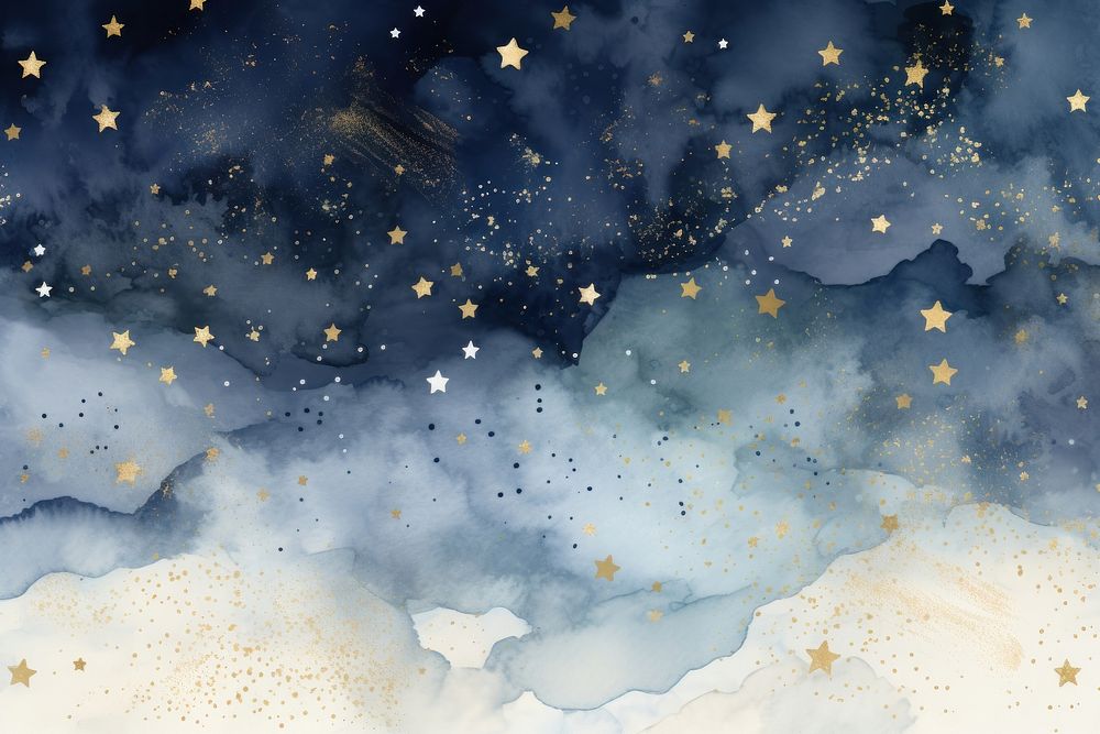 Star watercolor backgrounds astronomy painting.