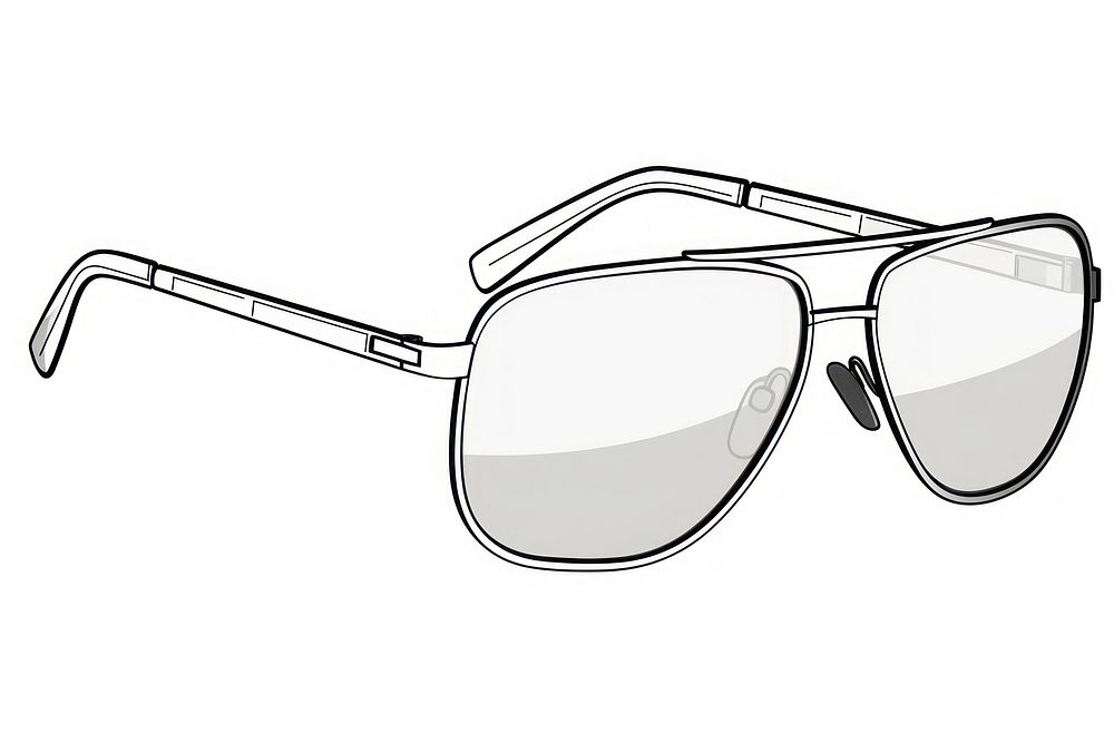 Sunglasses sunglasses sketch white.