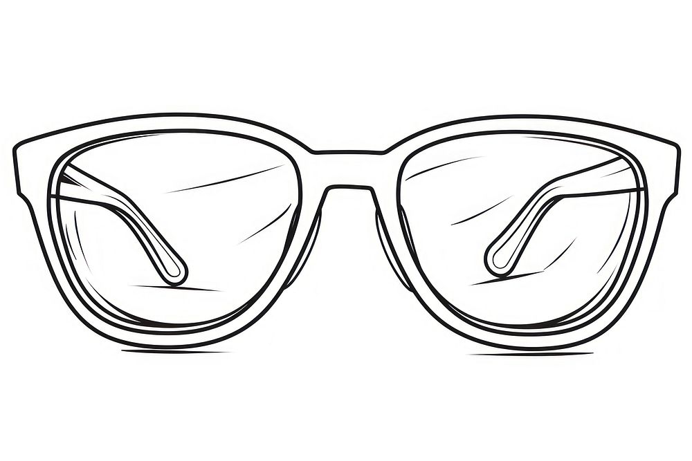 Sunglasses sunglasses sketch line.