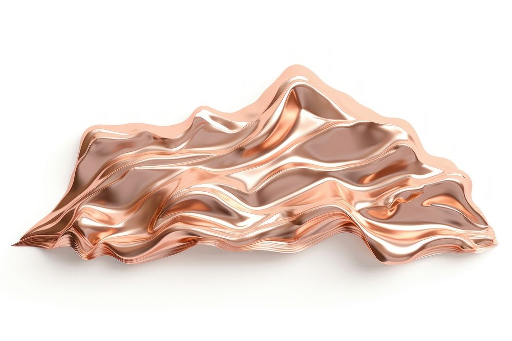 3d render of mountain rose gold material white background accessories accessory.