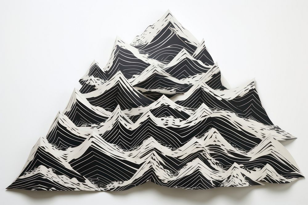 Tape mountain creativity pattern drawing.