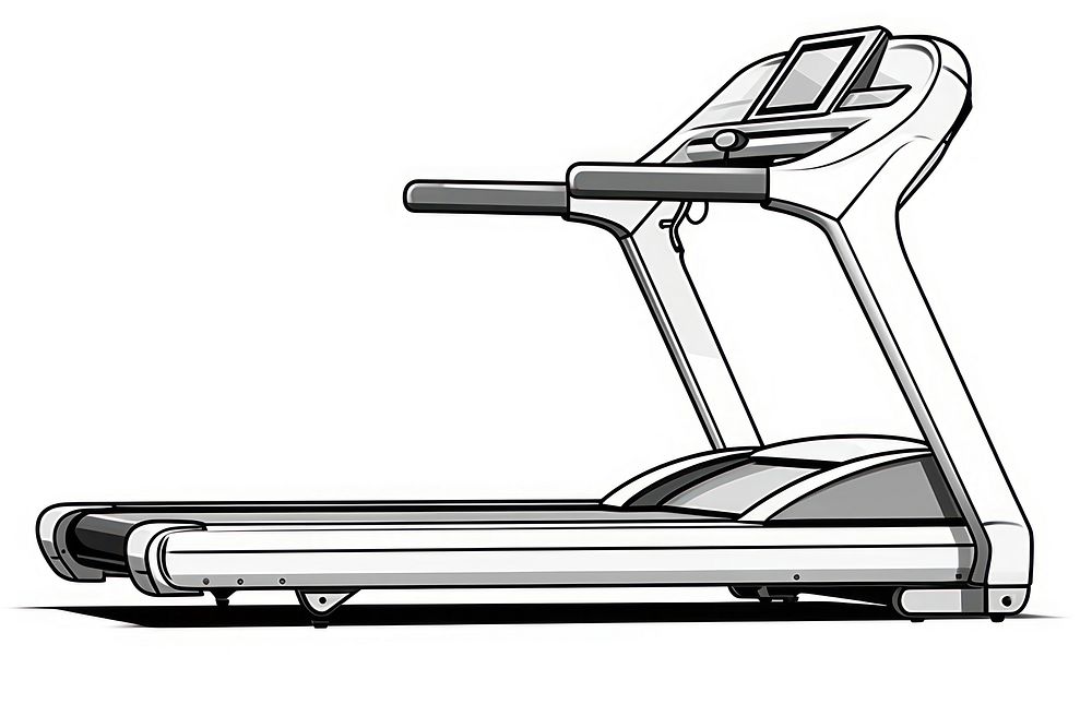 Treadmill sports sketch line.