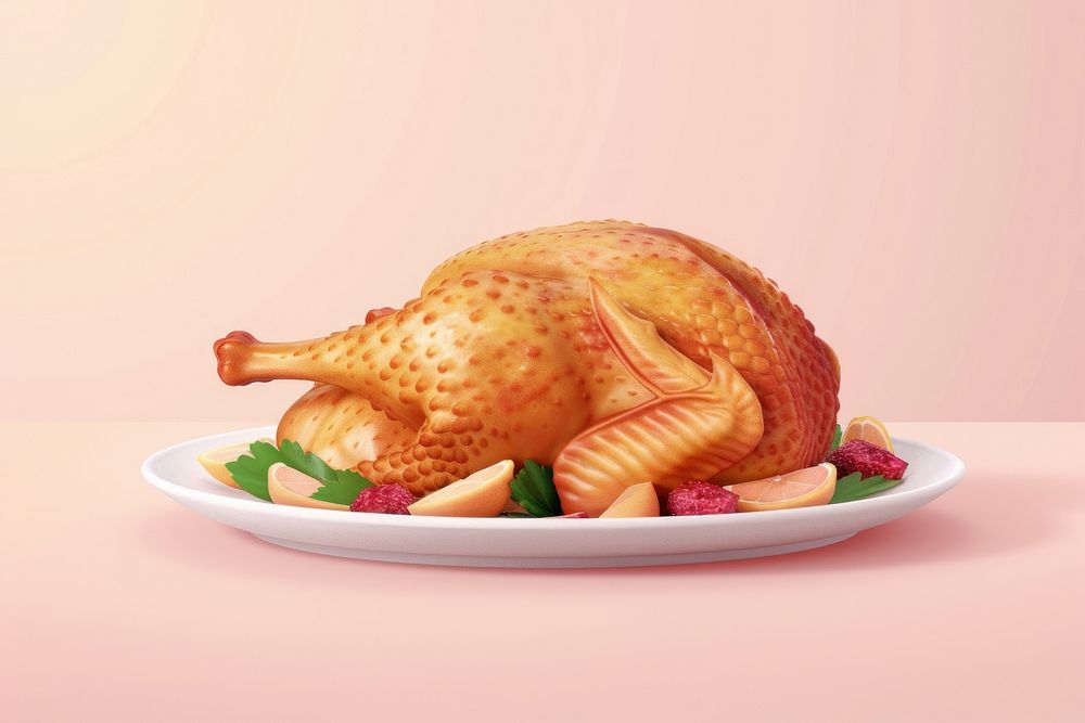 Roast turkey dinner plate food.