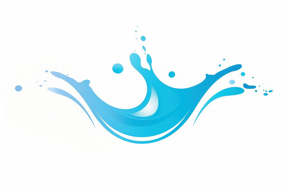 Vector illustration icon water splash flat style logo white background splattered.