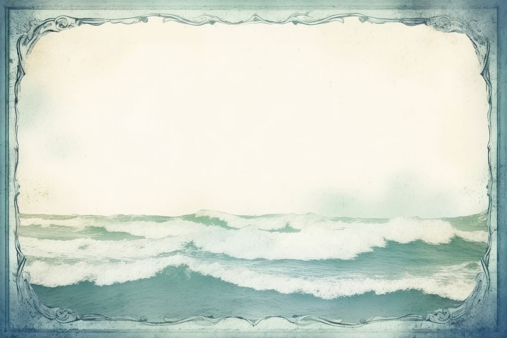 Vintage frame of ocean backgrounds painting outdoors.