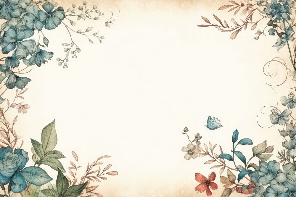 Vintage frame of botanical backgrounds pattern paper.