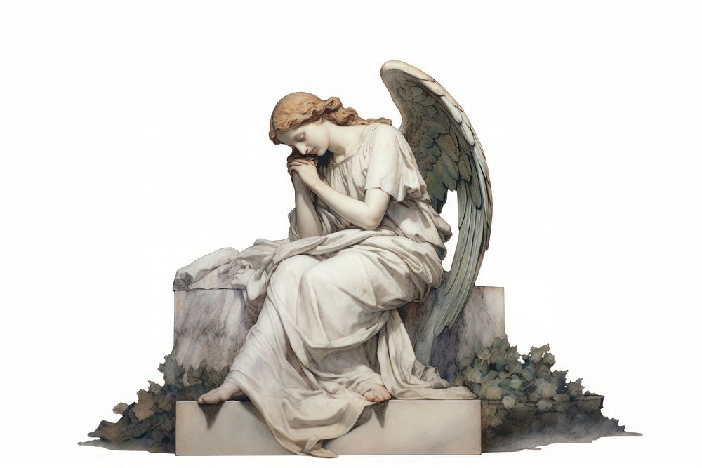 Angel statue representation spirituality architecture.