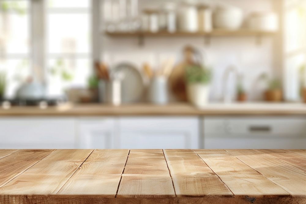 Wood table top kitchen backgrounds furniture.