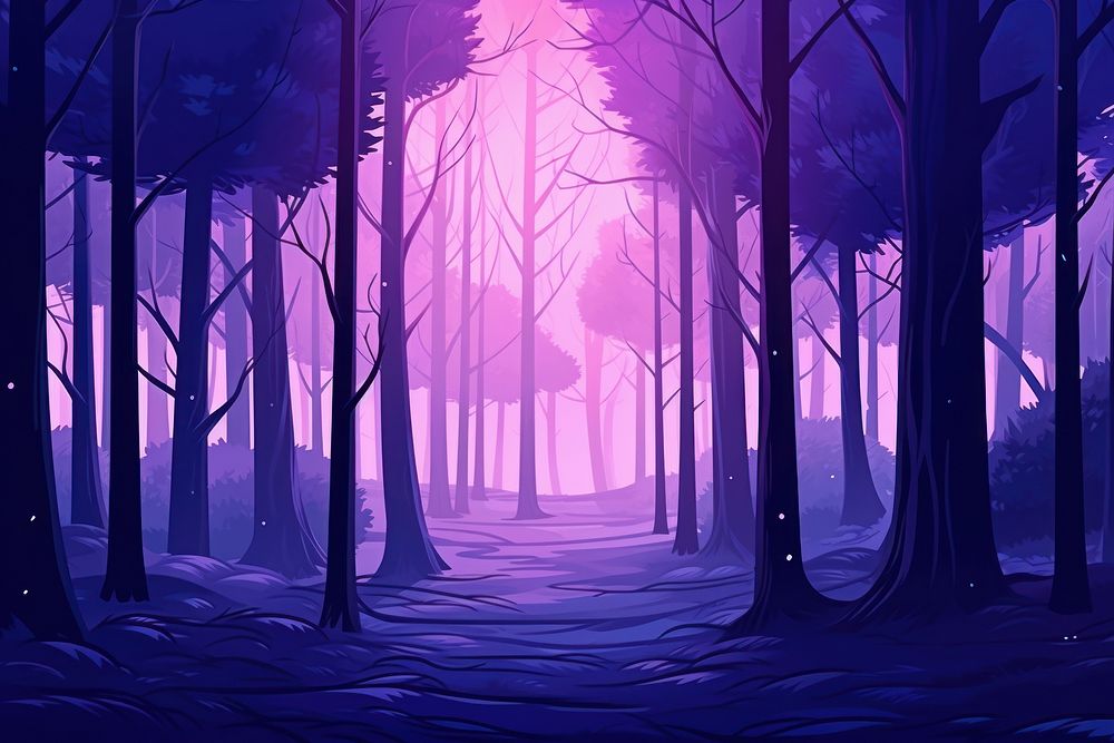 A scenic forest purple outdoors nature.