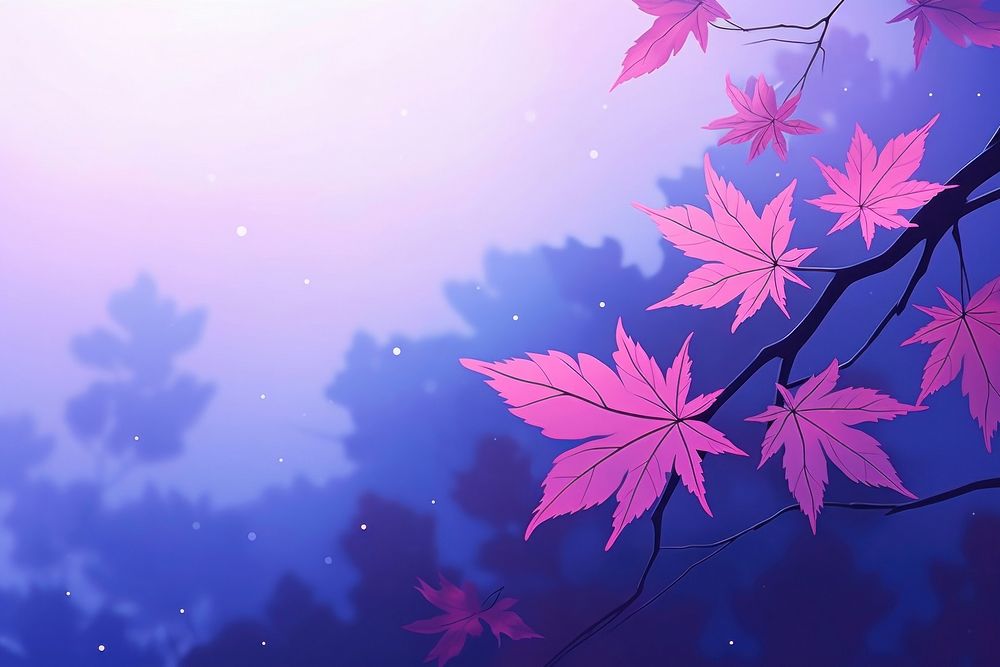 Autumn leaves in the wind purple backgrounds outdoors.