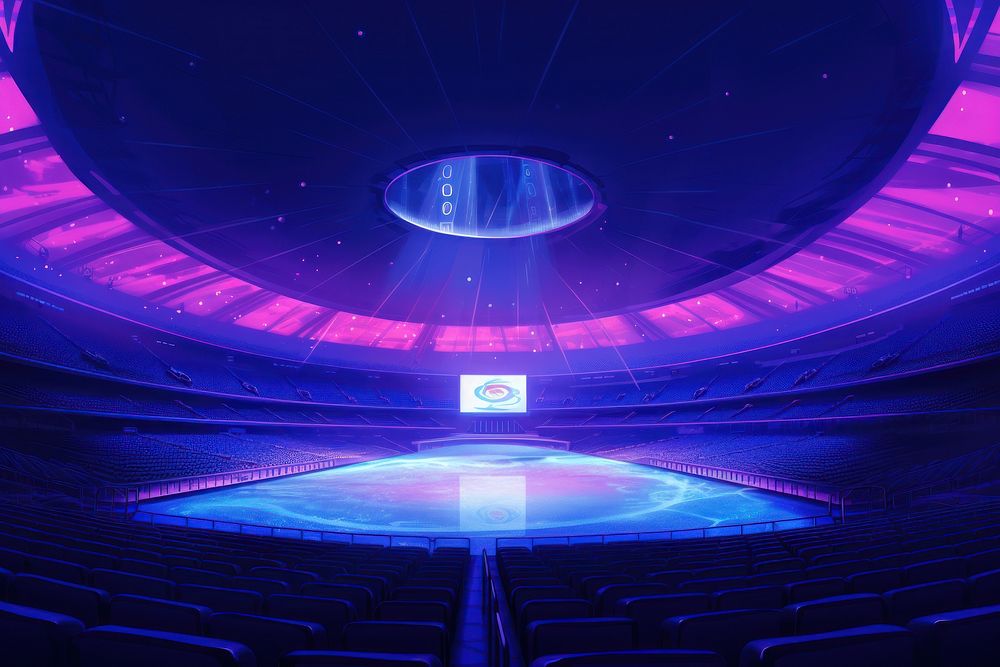 PNG Big arena purple sports blue.