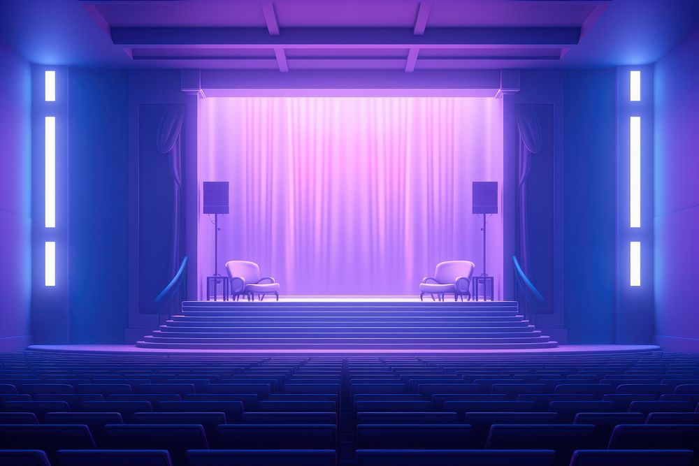 PNG Concert hall auditorium lighting purple.