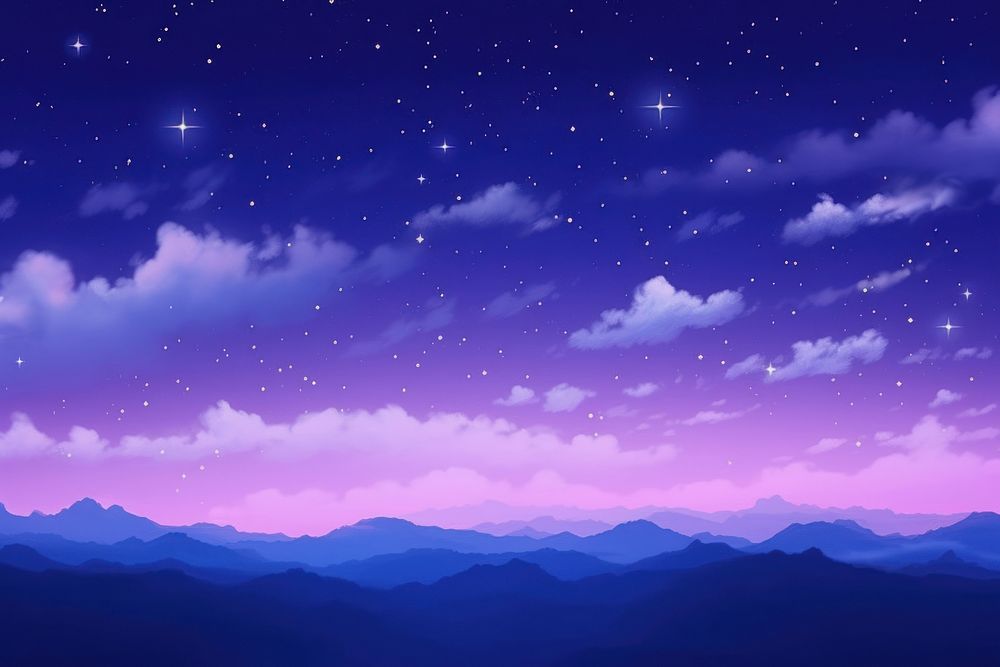 Stars in sky backgrounds landscape outdoors.