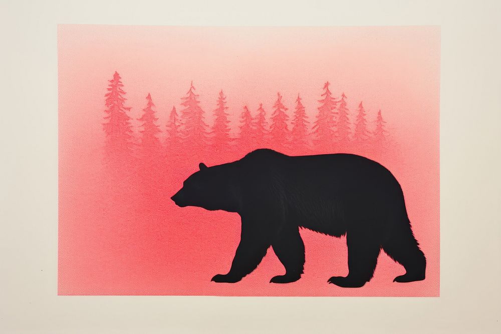 Bear mammal animal red.