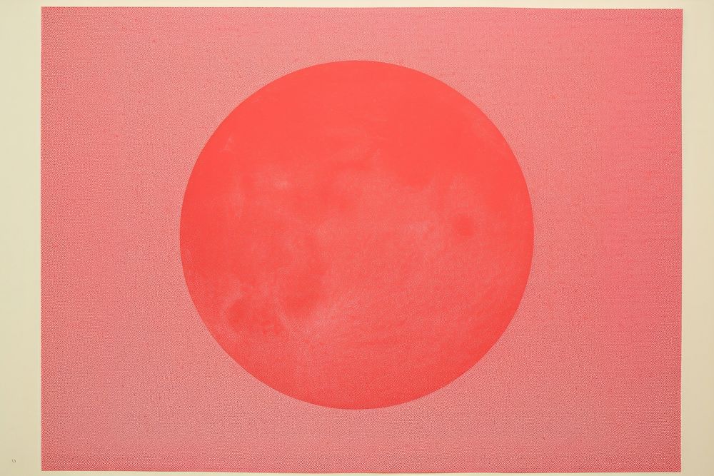 Moon art red rectangle.