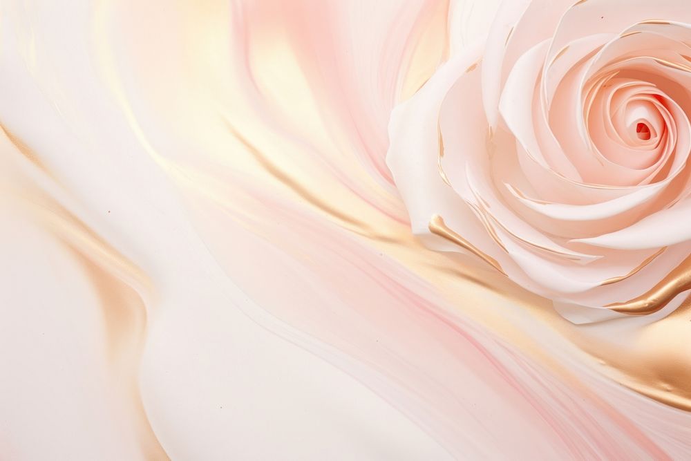 Wite rose and gold backgrounds abstract flower.