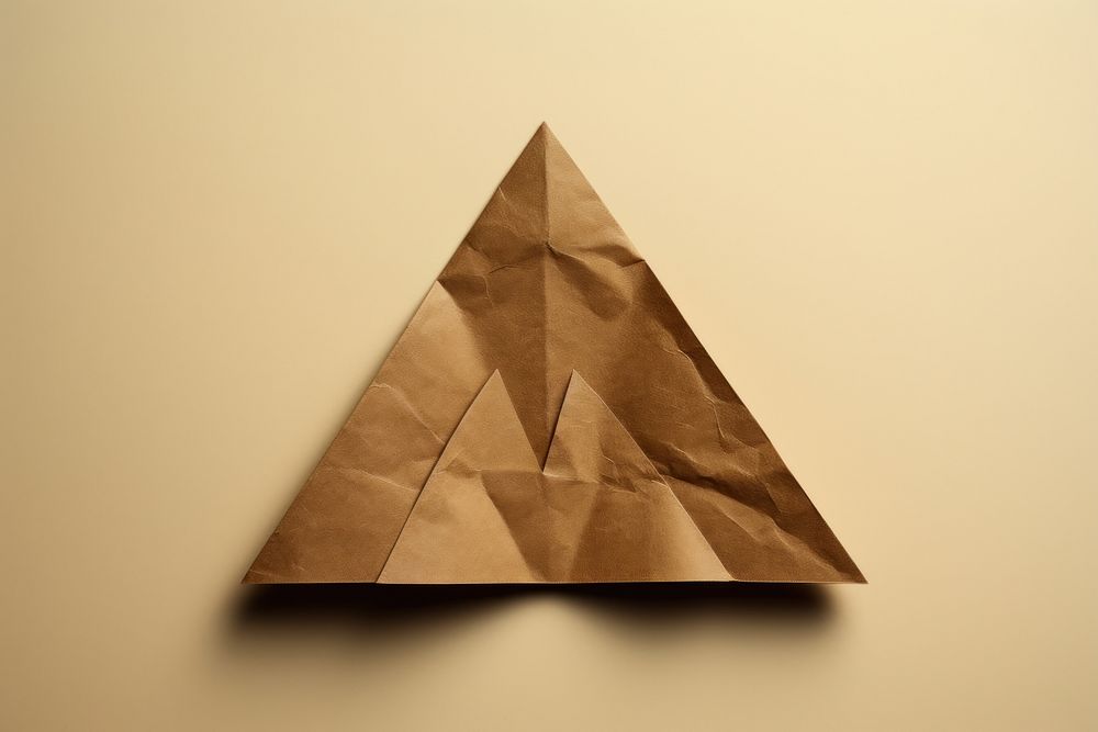 2d mountain symbol paper art simplicity.
