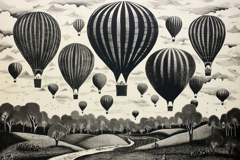 Balloon aircraft vehicle transportation.