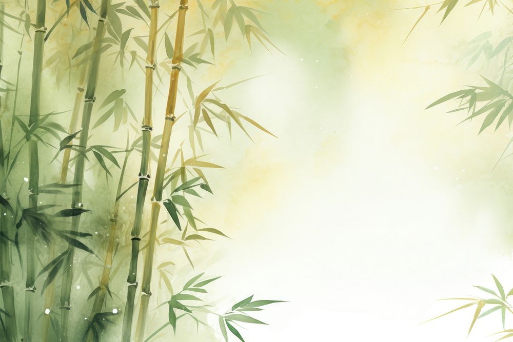 Bamboo tree watercolor background backgrounds plant green.
