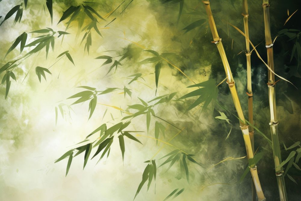 Bamboo tree watercolor background backgrounds painting plant.