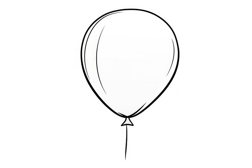Balloon sketch white line.