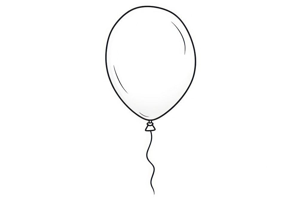 Balloon sketch white line.