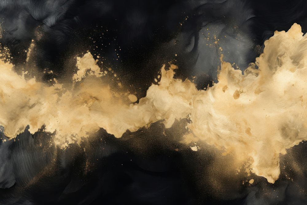 Black watercolor background backgrounds painting gold.